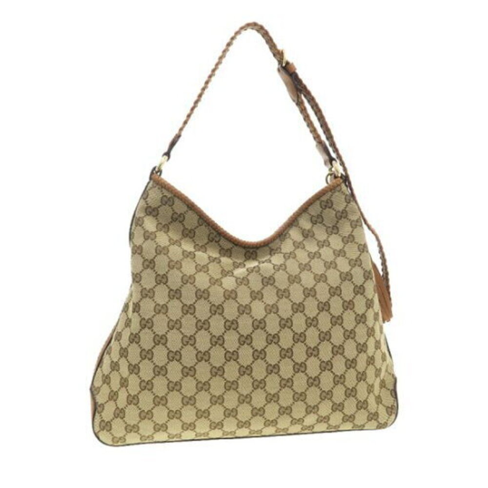 Gucci GG canvas Marrakech hobo bag brown leather trim - Picture 3 of 8